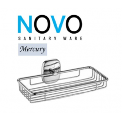 Σπογγοθήκη Μπάνιου Ορειχάλκινη Χρωμέ Mercury Novo Viospiral 24-07218 με Ροζέτα